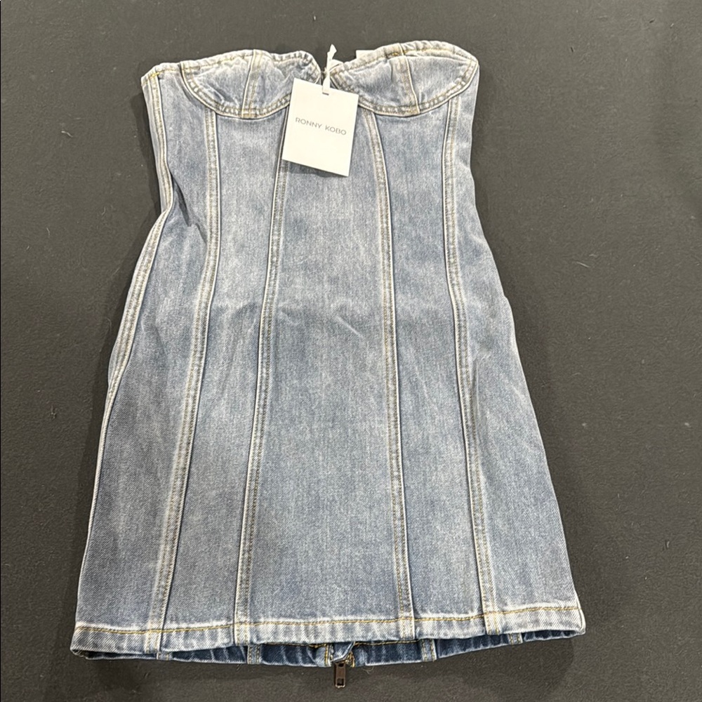 Ronny Kobo Collection Blue Denim Dress